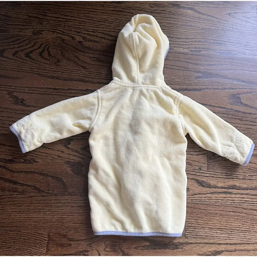 Carters baby boy/ girl bath hooded robe Sz. OS (0-9 mo) yellow elephant print